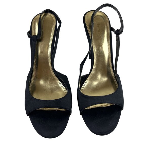 Enzo Angiolini Preppy Black Slingback Formal Sexy Open Toe Stiletto Womens 8M - Picture 2 of 10
